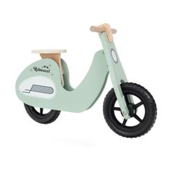 Bicicletta senza pedali Montessori, 73 x 27 x 50 cm, in legno color acquamarina | Collezione Motorbike