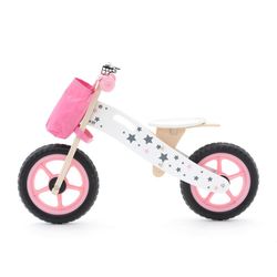 Bicicletta senza pedali Montessori, 83 x 36 x 55 cm, in legno rosa | Collezione Street Circuit
