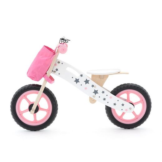 Bicicletta senza pedali Montessori, 83 x 36 x 55 cm, in legno rosa | Collezione Street Circuit