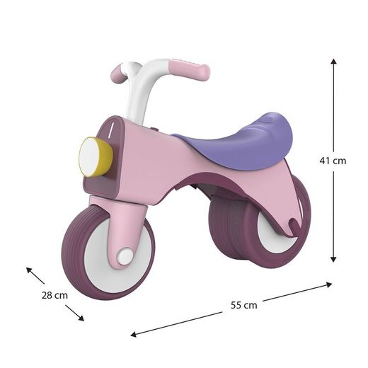 Bicicletta senza pedali, 55 x 28 x 41 cm, in polietilene rosa | Collezione Balance Bike