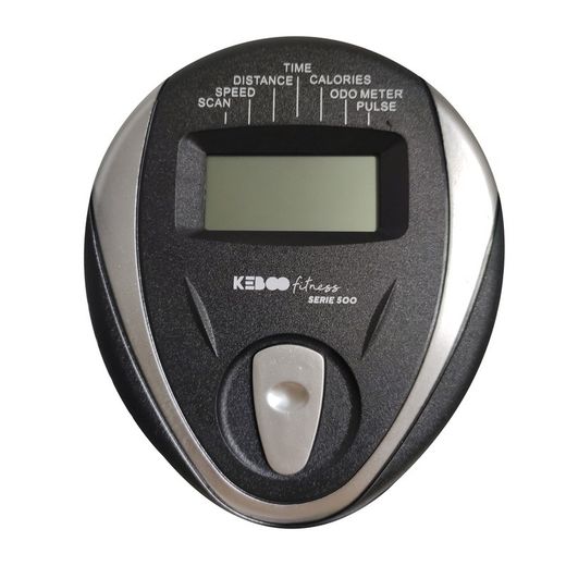 Bicicleta estática magnética con pulsómetro en manilla y pantalla LCD, 77 x 46 x 120 cm, de acero en negro | Colección Serie 500