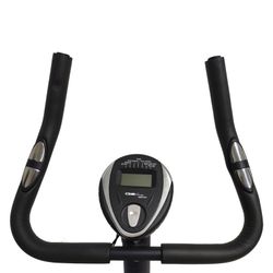 Bicicleta estática magnética con pulsómetro en manilla y pantalla LCD, 77 x 46 x 120 cm, de acero en negro | Colección Serie 500