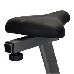 Bicicletta statica con pulsometro sul manubrio e display, 98 x 51 x 132 cm, in acciaio grigio e nero | Collezione Serie 900