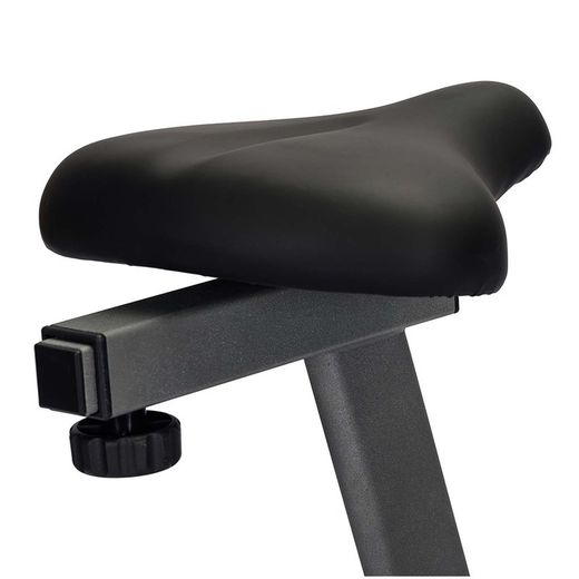 Bicicletta statica con pulsometro sul manubrio e display, 98 x 51 x 132 cm, in acciaio grigio e nero | Collezione Serie 900