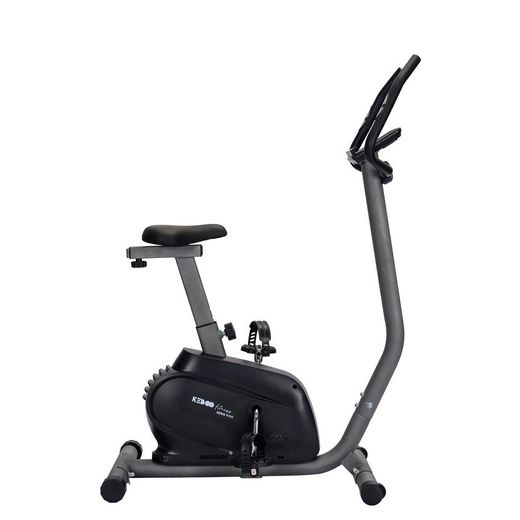 Bicicletta statica con pulsometro sul manubrio e display, 98 x 51 x 132 cm, in acciaio grigio e nero | Collezione Serie 900
