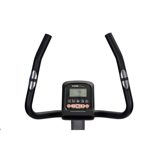 Bicicletta statica con pulsometro sul manubrio e display, 98 x 51 x 132 cm, in acciaio grigio e nero | Collezione Serie 900