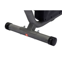 Bicicletta statica con pulsometro sul manubrio e display, 98 x 51 x 132 cm, in acciaio grigio e nero | Collezione Serie 900
