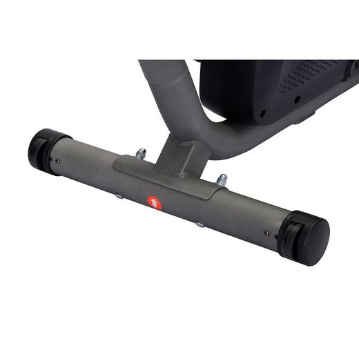 Bicicletta statica con pulsometro sul manubrio e display, 98 x 51 x 132 cm, in acciaio grigio e nero | Collezione Serie 900