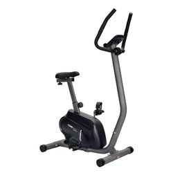 Bicicletta statica con pulsometro sul manubrio e display, 98 x 51 x 132 cm, in acciaio grigio e nero | Collezione Serie 900
