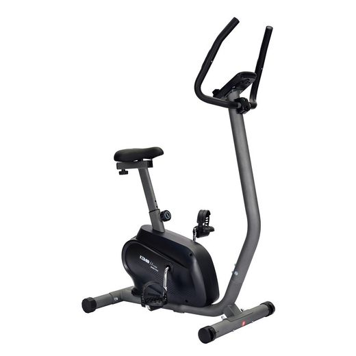Bicicletta statica con pulsometro sul manubrio e display, 98 x 51 x 132 cm, in acciaio grigio e nero | Collezione Serie 900