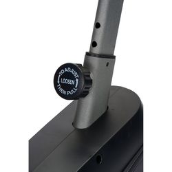 Bicicletta statica con pulsometro sul manubrio e display, 98 x 51 x 132 cm, in acciaio grigio e nero | Collezione Serie 900