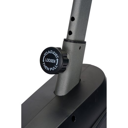 Bicicletta statica con pulsometro sul manubrio e display, 98 x 51 x 132 cm, in acciaio grigio e nero | Collezione Serie 900