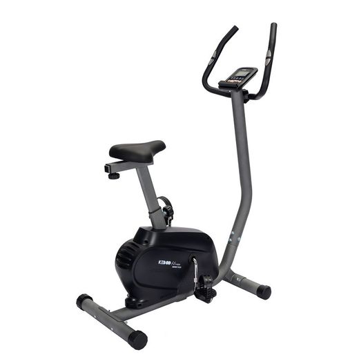 Bicicletta statica con pulsometro sul manubrio e display, 98 x 51 x 132 cm, in acciaio grigio e nero | Collezione Serie 900