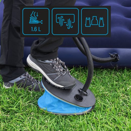 Pompa a Pedale Bestway Air Step 31x22x75 cm con 3 Adattatori