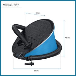 Pompa a Pedale Bestway Air Step 31x22x75 cm con 3 Adattatori