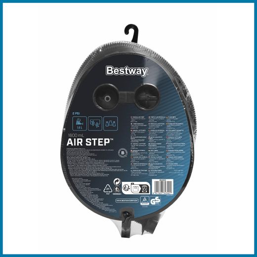 Pompa a Pedale Bestway Air Step 31x22x75 cm con 3 Adattatori