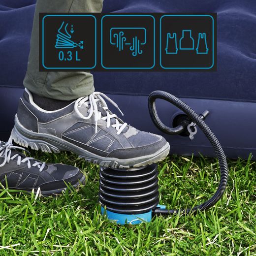 Pompa a Pedale Bestway Air Step con 3 Adattatori e Tubo Flessibile 80 cm