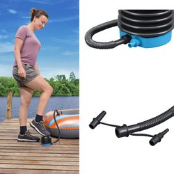 Pompa a Pedale Bestway Air Step con 3 Adattatori e Tubo Flessibile 80 cm