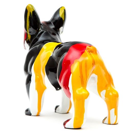 Boston terrier, 34  x  14  x  27 cm, de poliresina multicolor