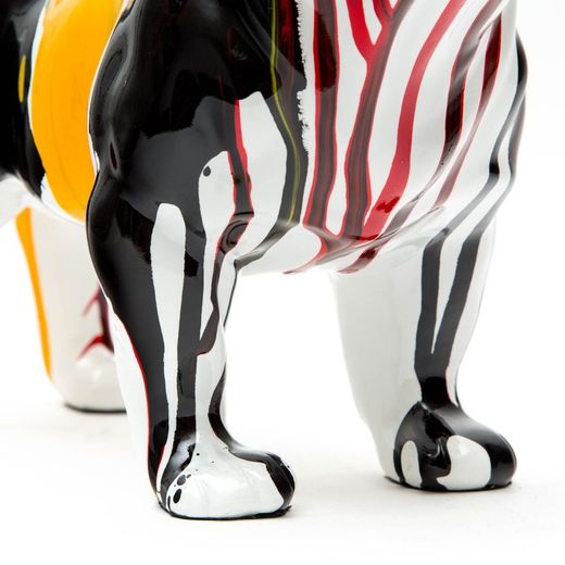 Boston terrier, 34  x  14  x  27 cm, de poliresina multicolor