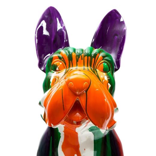 Boston terrier, 52 x 33 x 72 cm, de poliresina multicolor