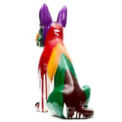 Boston terrier, 52 x 33 x 72 cm, de poliresina multicolor