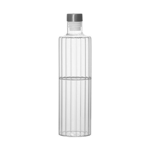 Botella de 1 l., 8 x 8 x 30 cm, de vidrio en transparente | Colección Stripes