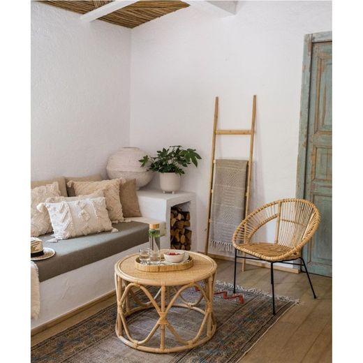 Bottiglia da 1 litro con tappo in bambù, 8 x 8 x 26,5 cm, in vetro trasparente | Collezione Bamboo