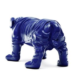 Bulldog, 23 x 14 x 11 cm, de poliresina azul