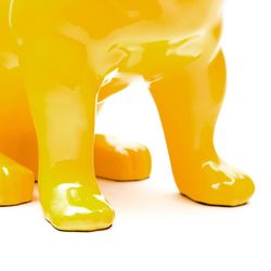 Bulldog, 29 x 16 x 28 cm, de poliresina amarillo