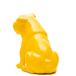 Bulldog, 29 x 16 x 28 cm, de poliresina amarillo