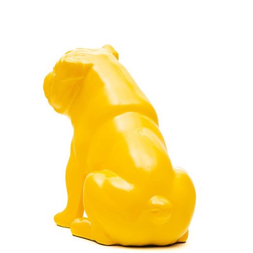 Bulldog, 29 x 16 x 28 cm, de poliresina amarillo