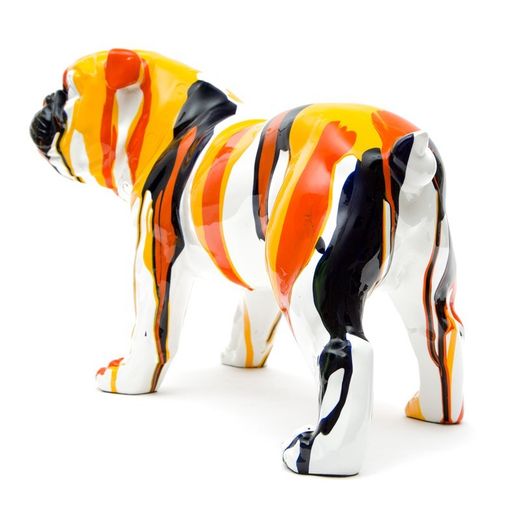 Bulldog, 40  x  20  x  26 cm de poliresina multicolor