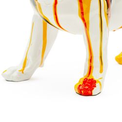 Bulldog, 40  x  20  x  26 cm de poliresina multicolor