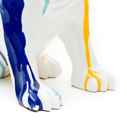 Bulldog, 40 x 23 x 34 cm, de poliresina en multicolor