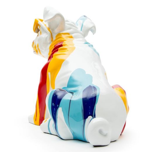 Bulldog, 40 x 23 x 34 cm, de poliresina en multicolor