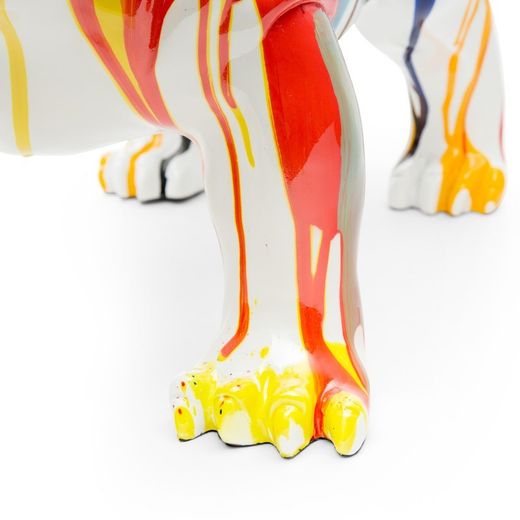 Bulldog, 61 x 32 x 38 cm, de poliresina multicolor