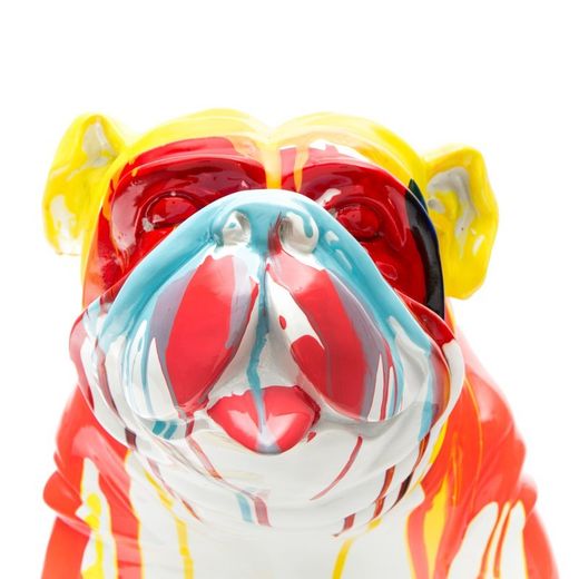 Bulldog, 61 x 32 x 38 cm, de poliresina multicolor
