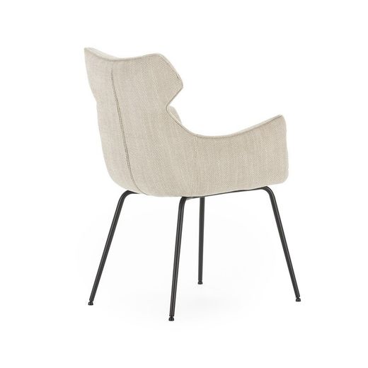 Poltrona, 60 x 65 x 90 cm, in tessuto beige | Collezione Dara