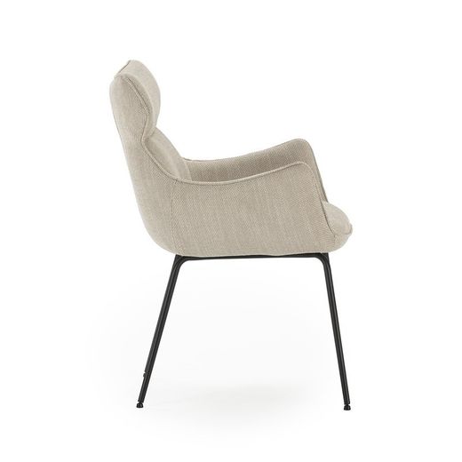Poltrona, 60 x 65 x 90 cm, in tessuto beige | Collezione Dara