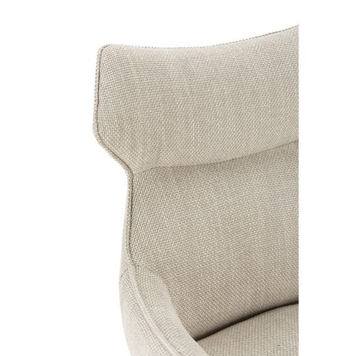 Poltrona, 60 x 65 x 90 cm, in tessuto beige | Collezione Dara