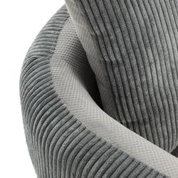Poltrona, 70 x 61 x 72,5 cm, in tessuto grigio | Collezione Aruni