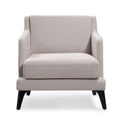 Butaca,  74  x  84  x  78 cm,  con reposa brazos y cojínes tapizados en beige |  Colección Delft