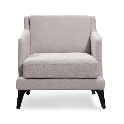 Butaca,  74  x  84  x  78 cm,  con reposa brazos y cojínes tapizados en beige |  Colección Delft