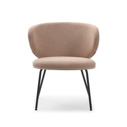 Poltrona, 76 x 73 x 77 cm, in tessuto rosa | Collezione Rush