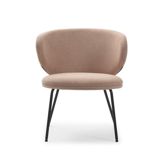 Poltrona, 76 x 73 x 77 cm, in tessuto rosa | Collezione Rush