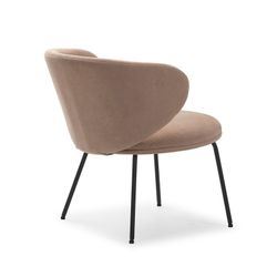 Poltrona, 76 x 73 x 77 cm, in tessuto rosa | Collezione Rush
