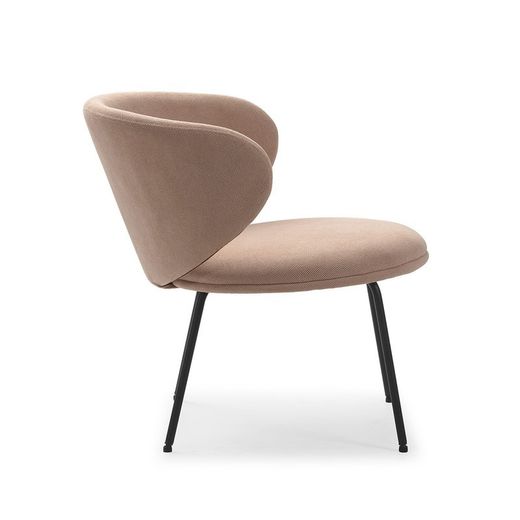 Poltrona, 76 x 73 x 77 cm, in tessuto rosa | Collezione Rush