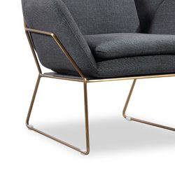 Butaca, 78  x  78  x  77 cm, tapizada antracita  |  Colección Tuy