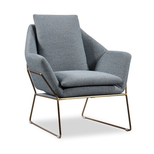 Poltrona, 78 x 78 x 77 cm, rivestita in grigio-azzurro | Collezione Tuy